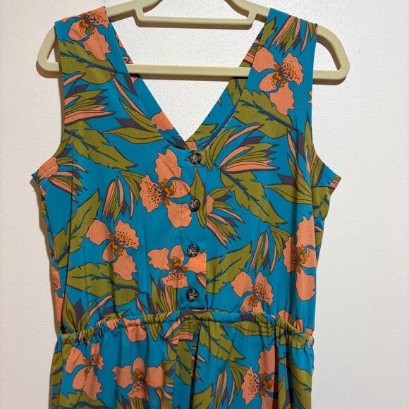 Toad & Co Sunkissed Liv Romper Curacao Aloha Print - Picture 9 of 13